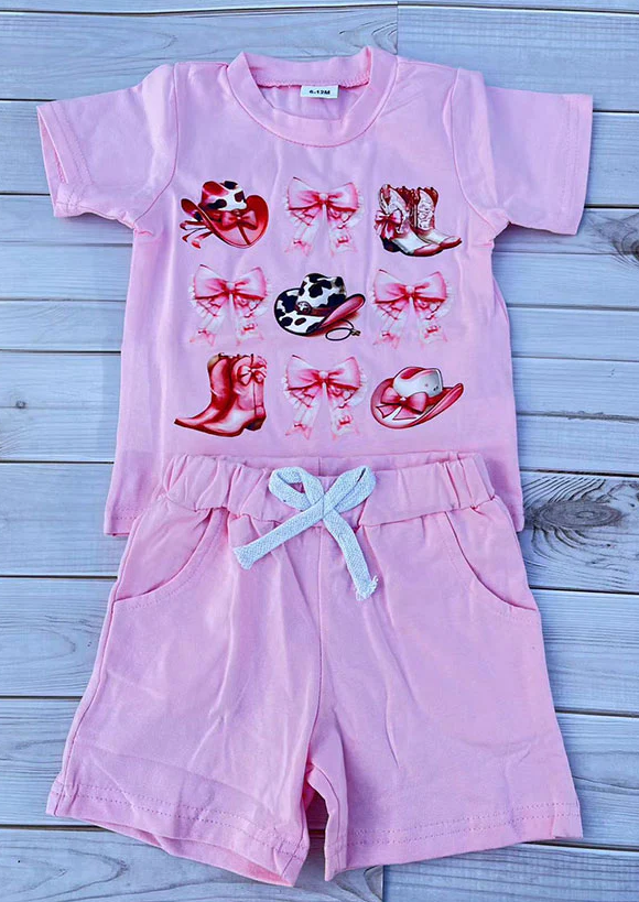 Cowgirl's Wear Pink short set